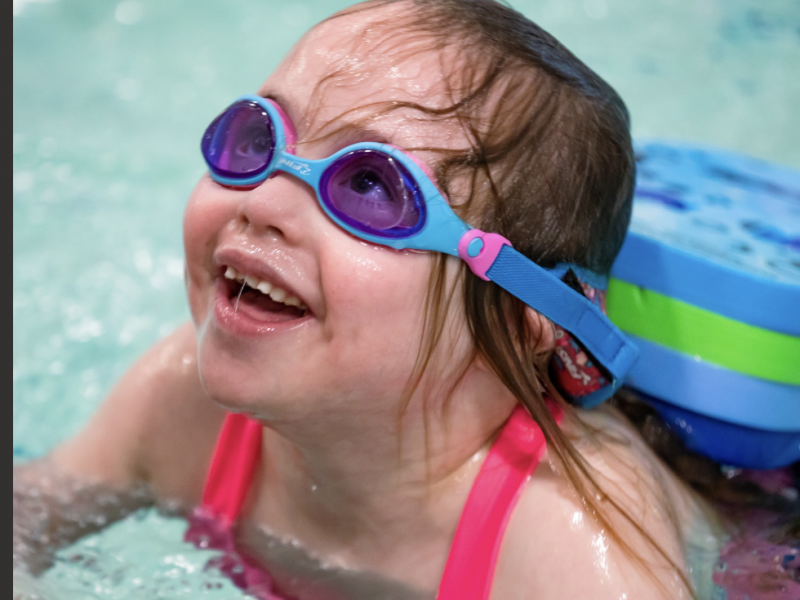 Swimmer kid in pool Special Olympics Connecticut 2024